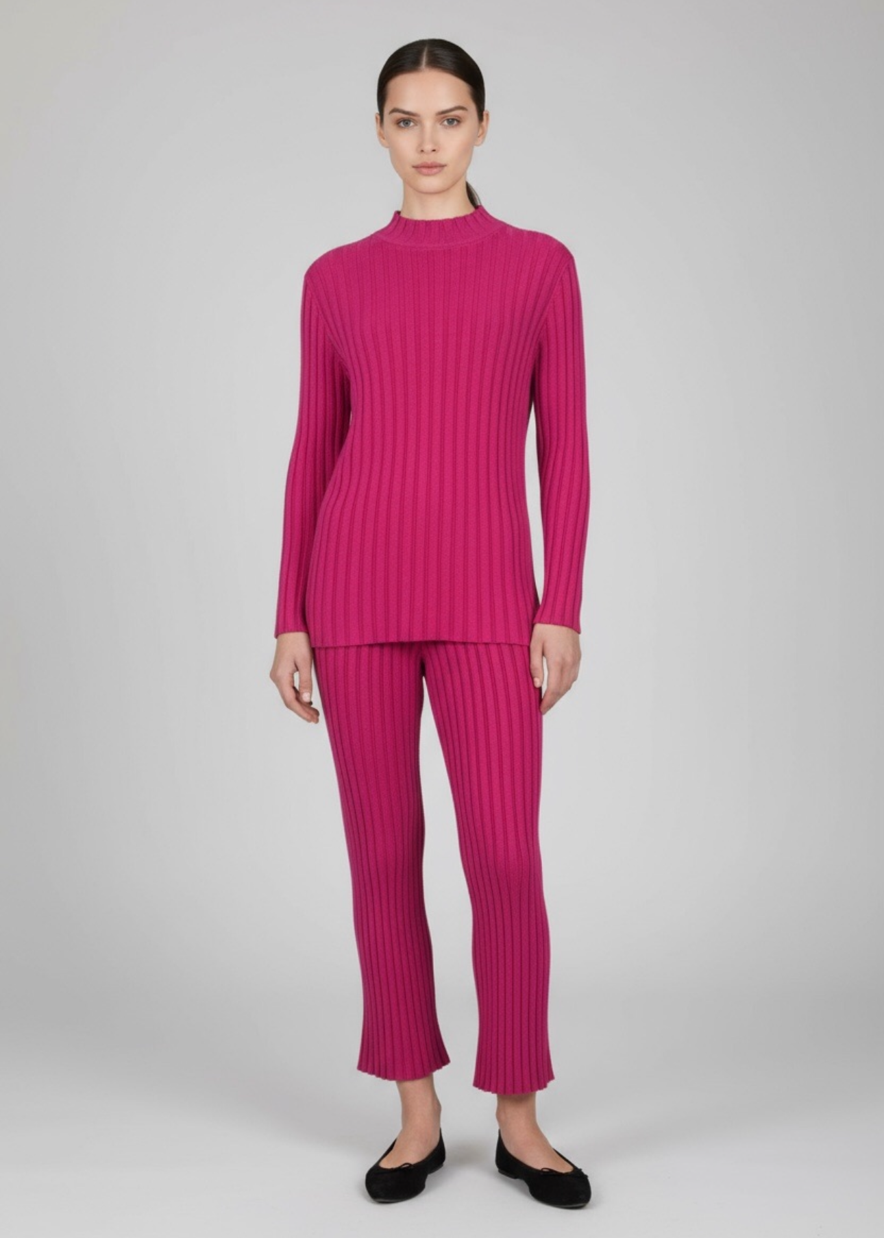 L/S Rib Sweater Set with Pants