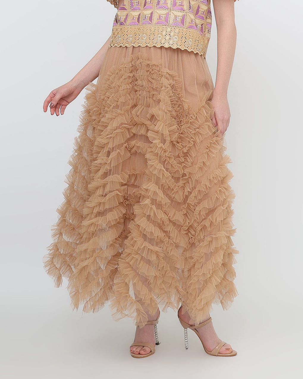 Ruffled Tulle Skirt