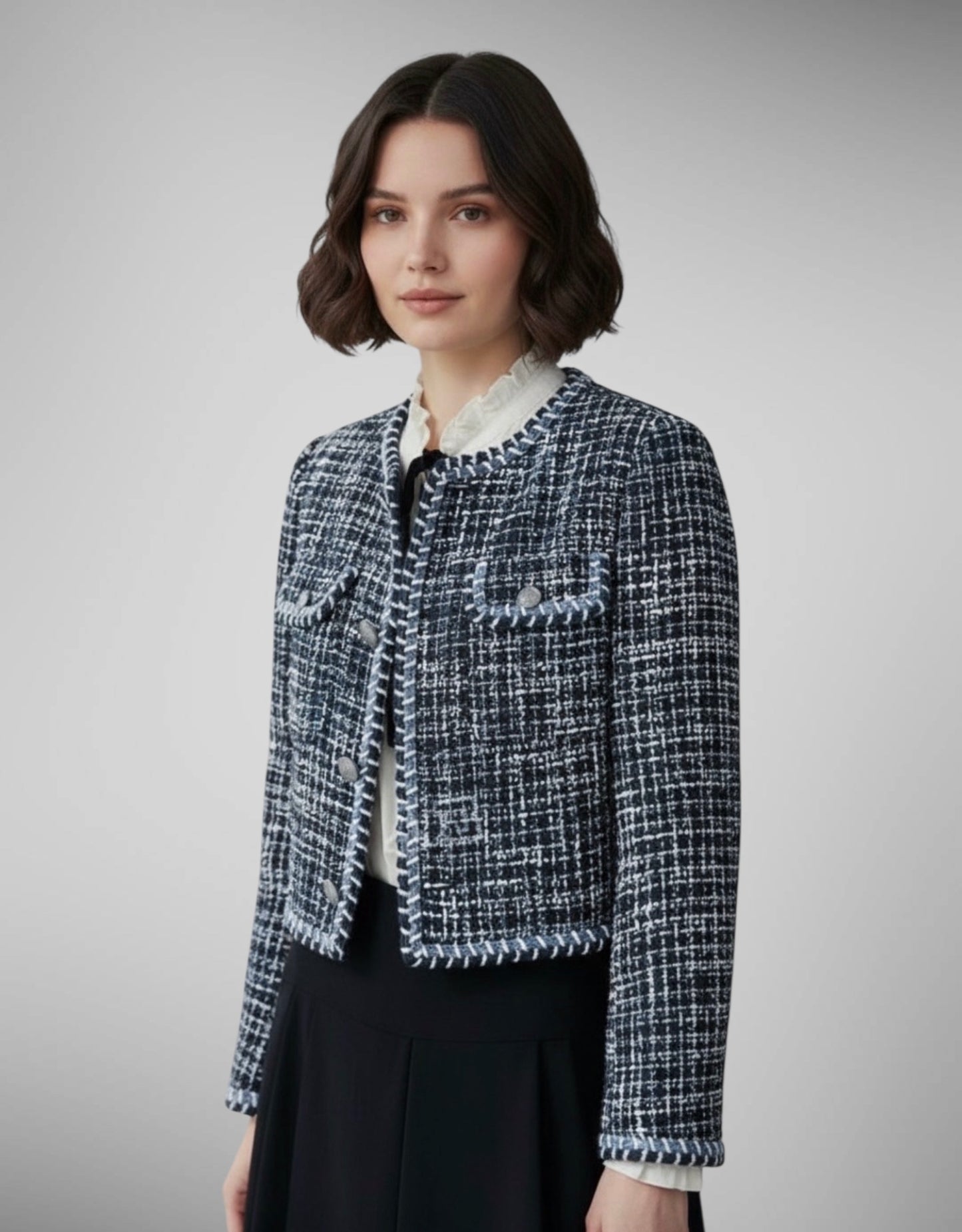 Check Jacket with Piping