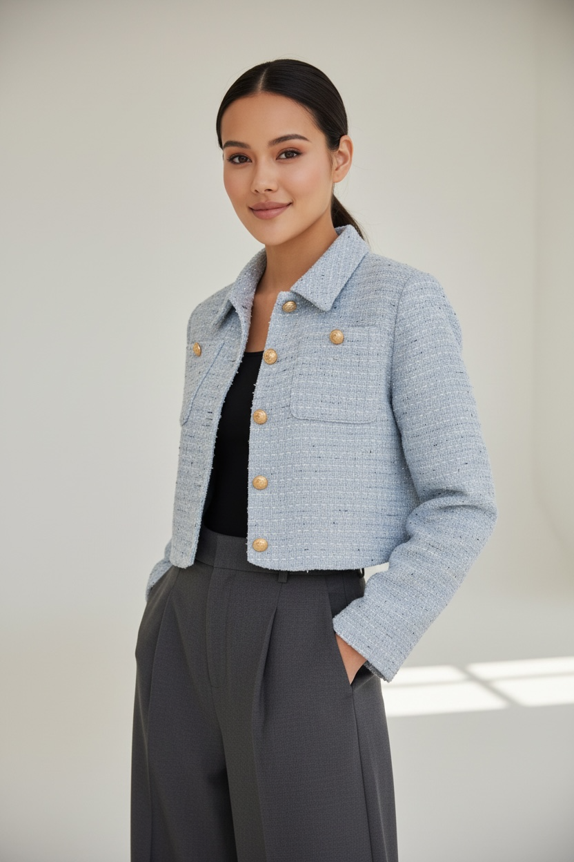 Collared Tweed Jacket