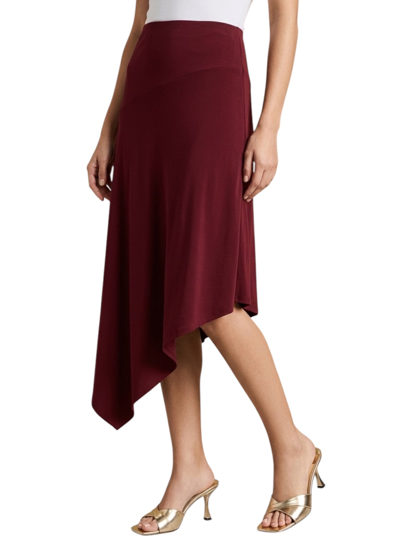 Asymmetric Jersey Skirt
