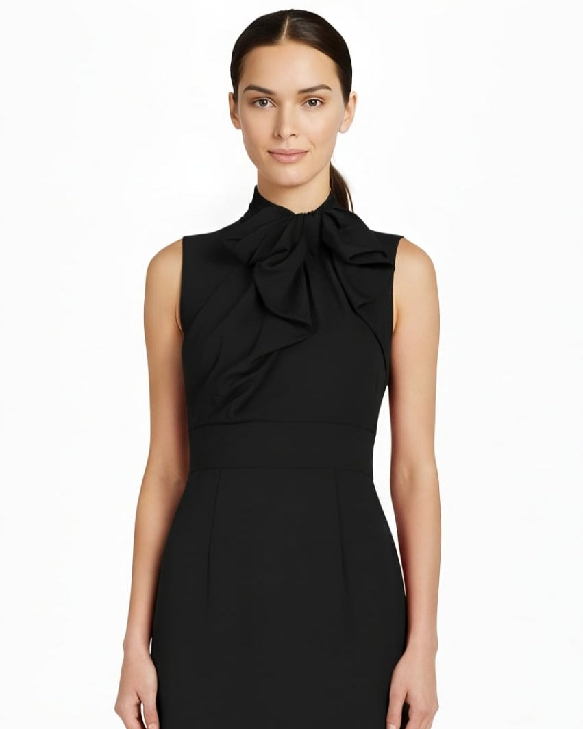 Neck Detail Fitted Maxi