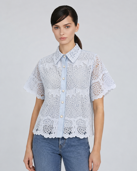 Cutwork Embroidery Buttondown