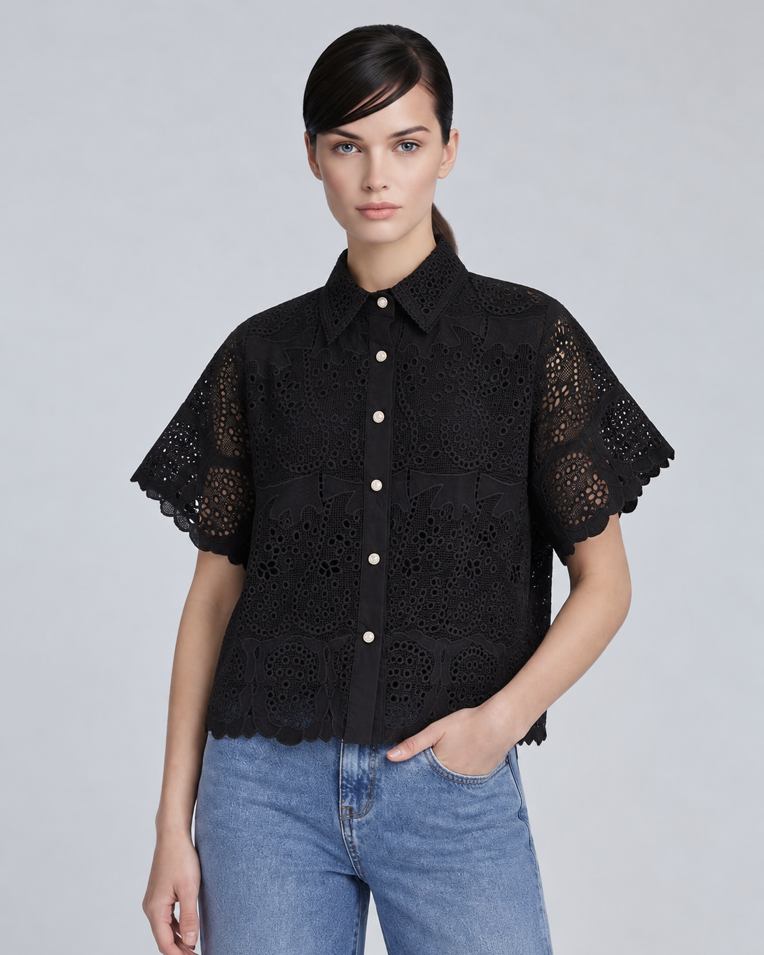 Cutwork Embroidery Buttondown