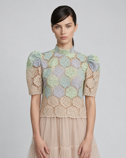 Stand Collar Terno Top