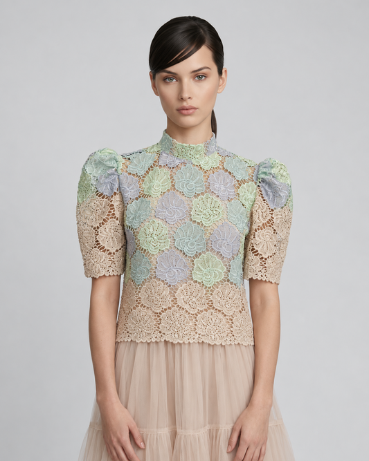 Stand Collar Terno Top