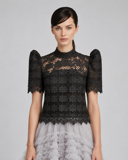 Stand Collar Terno Top