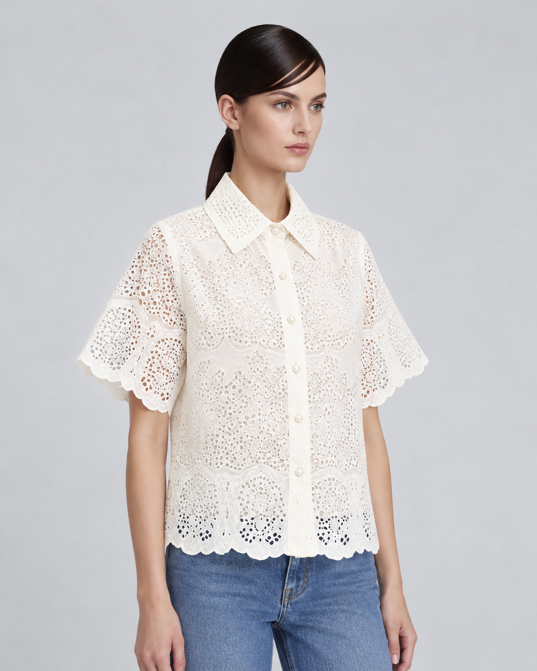Cutwork Embroidery Buttondown