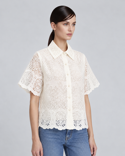 Cutwork Embroidery Buttondown