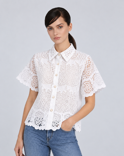 Cutwork Embroidery Buttondown
