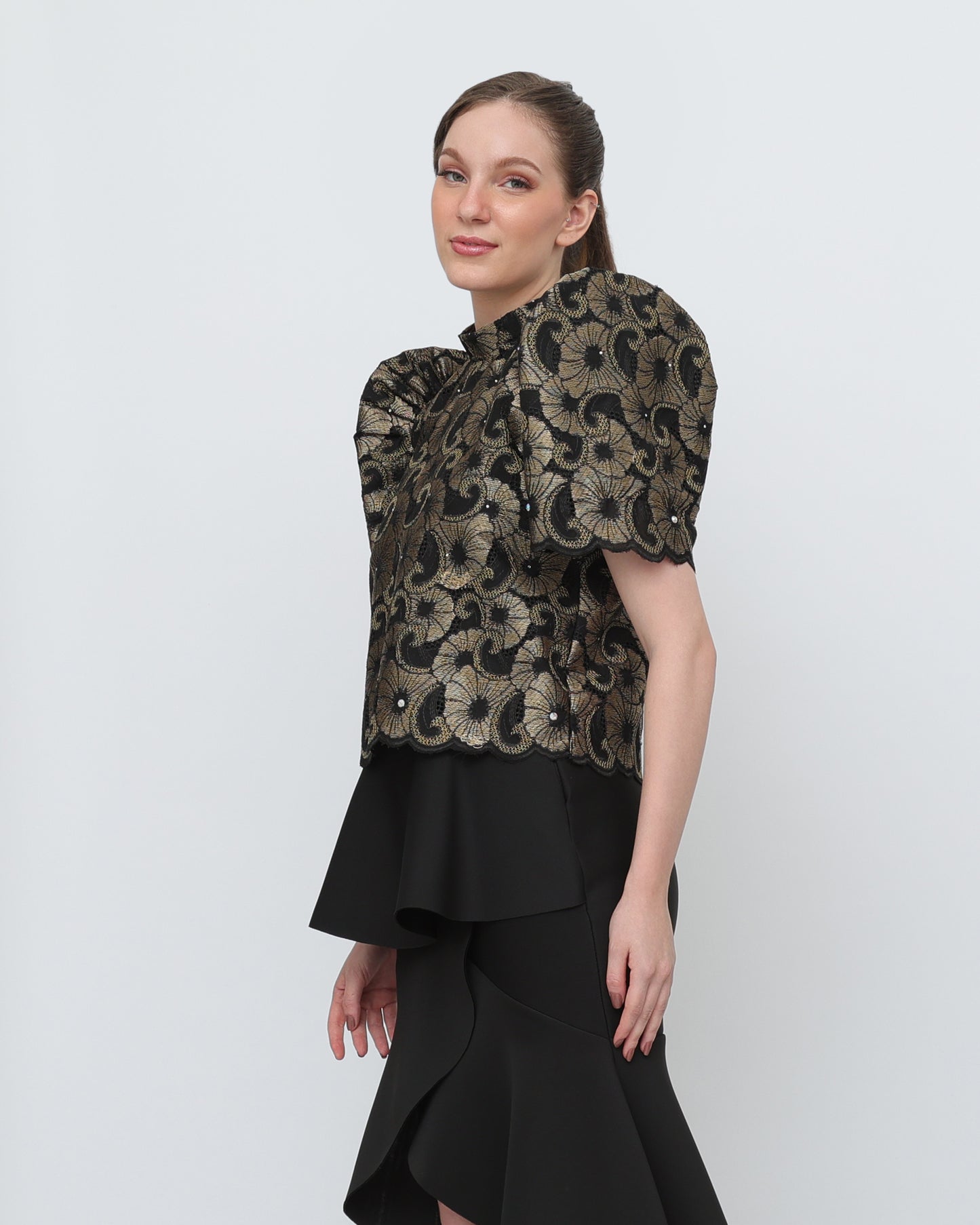 Stand Collar Terno Top