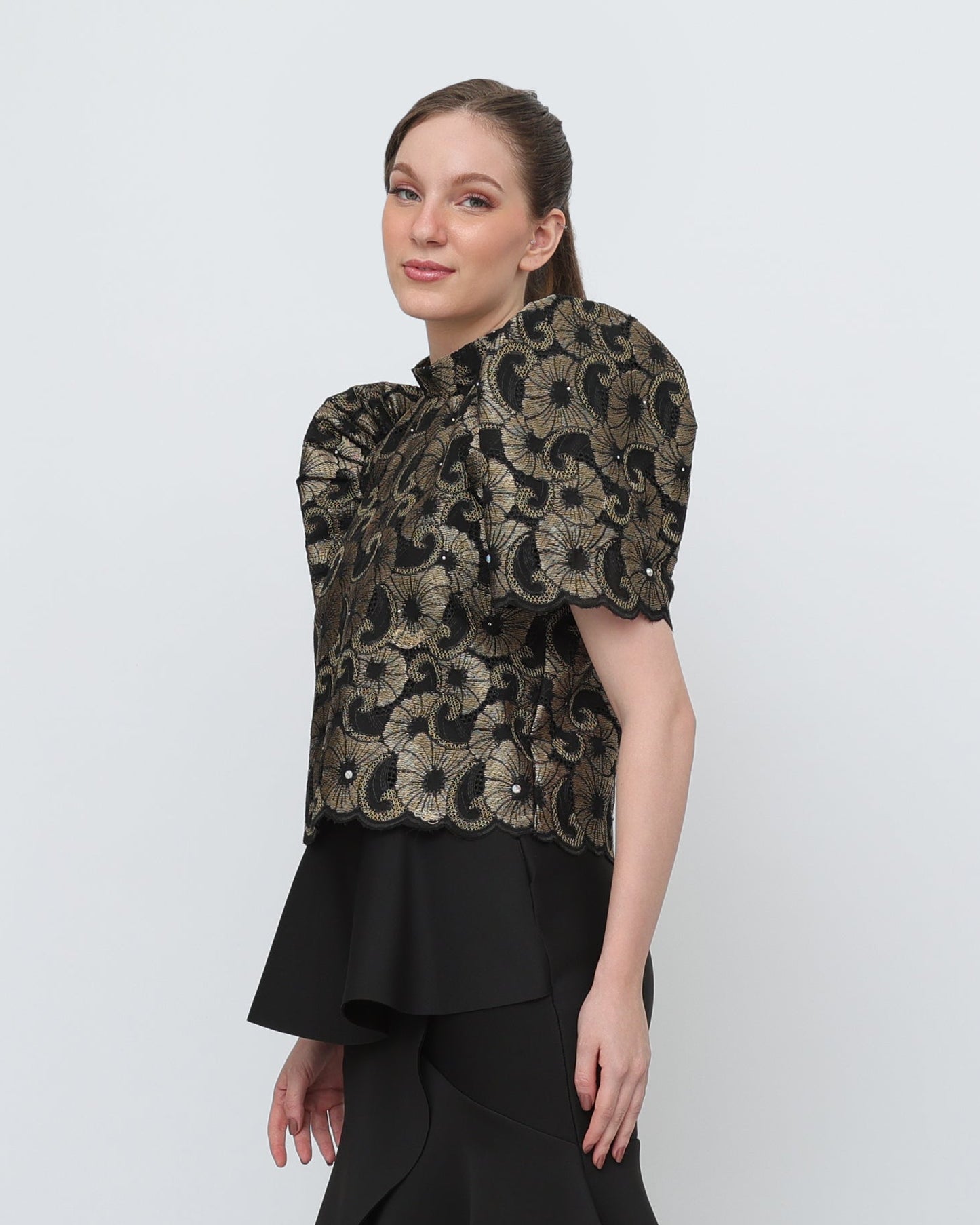 Stand Collar Terno Top