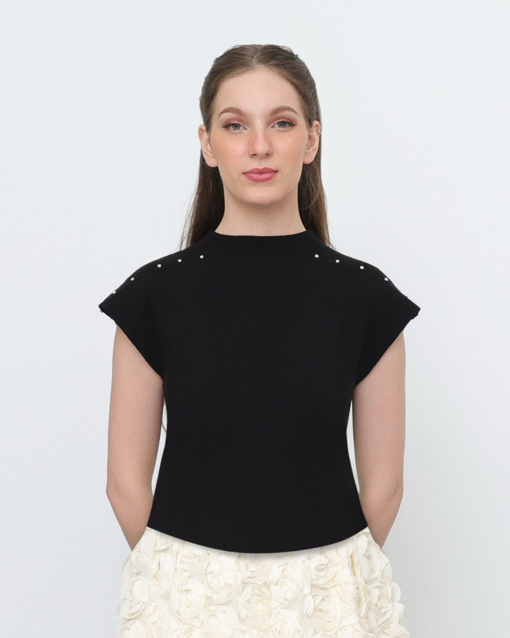 Highneck Knit Top