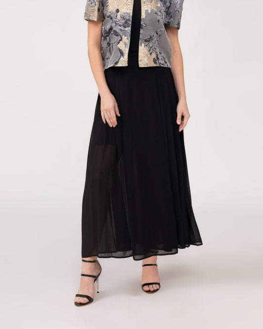 Overlap Chiffon Pants