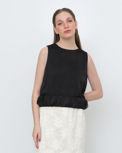 Sleeveless Top with Trimmed Hem