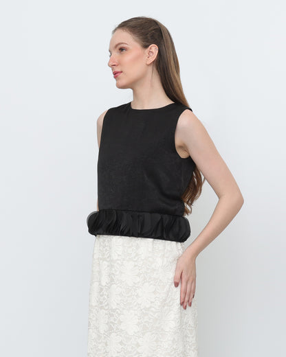 Sleeveless Top with Trimmed Hem