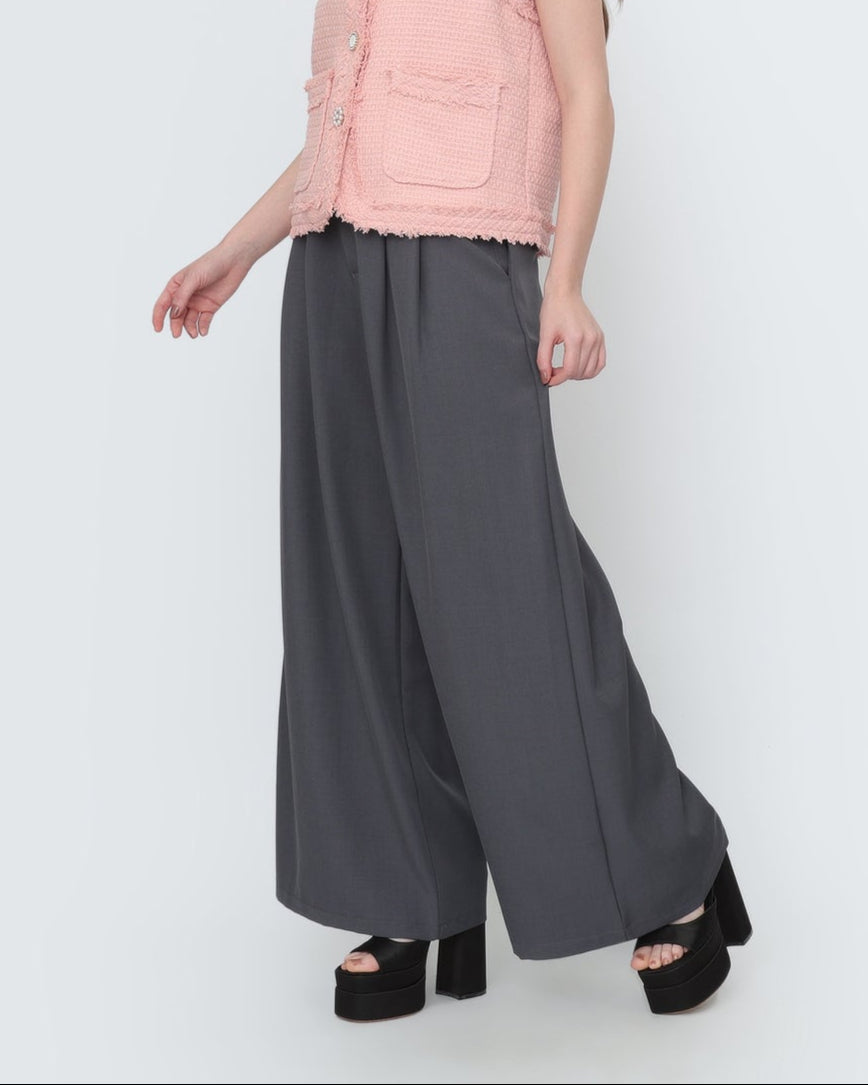 Wideleg High Waist Pants