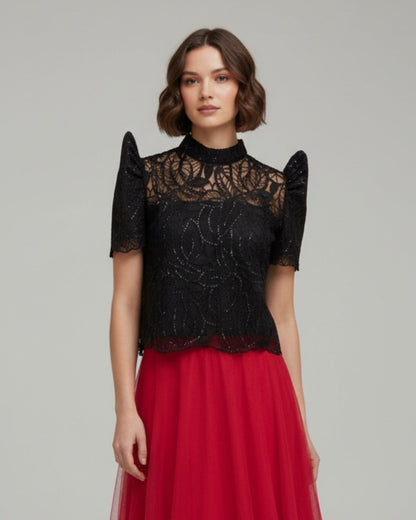 Stand Collar Terno Top