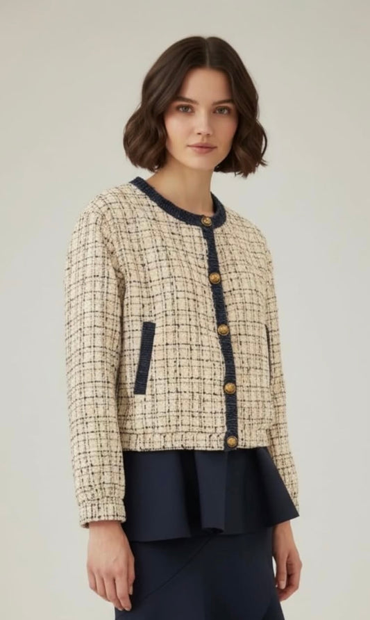 Tweed Bomber Jacket
