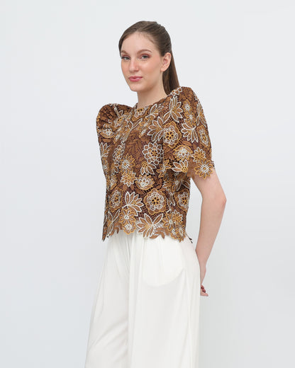 Lace Flower Roundneck Terno Top