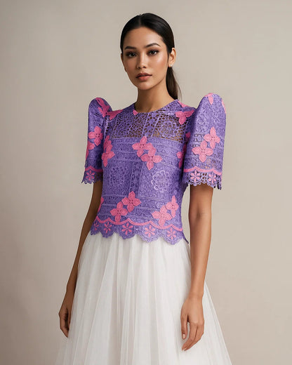 Roundneck Lace Terno Top