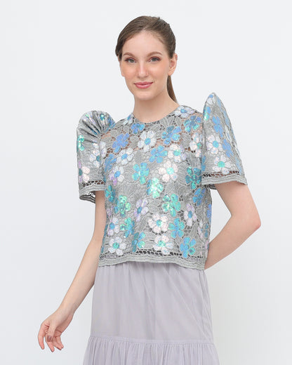 Sequined Roundneck Terno Top