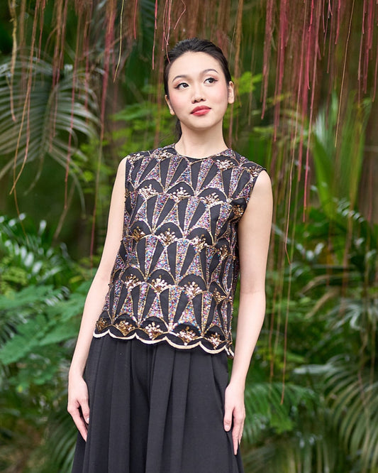 Beaded Sleeveless Top
