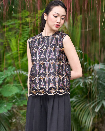 Beaded Sleeveless Top