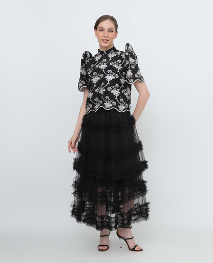 Tulle with Layered Ruffles