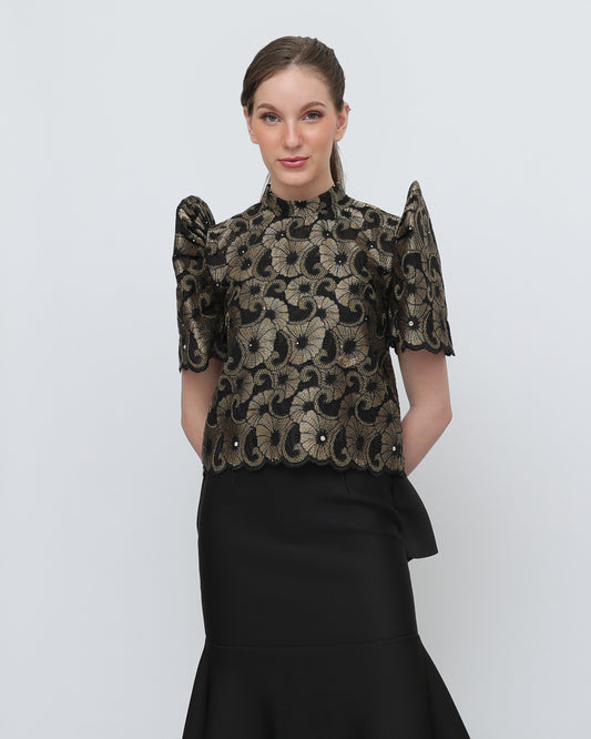 Stand Collar Terno Top