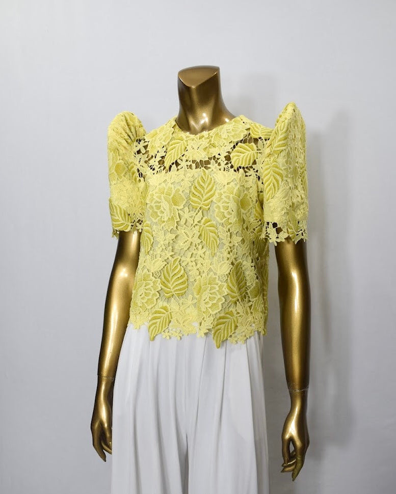 Yellow Lace Terno Top
