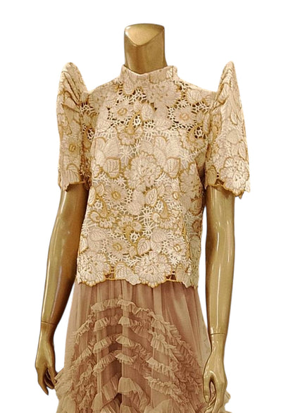 Embellished Lace Terno Top