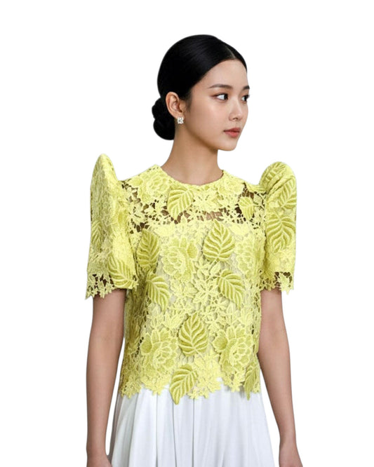 Yellow Lace Terno Top