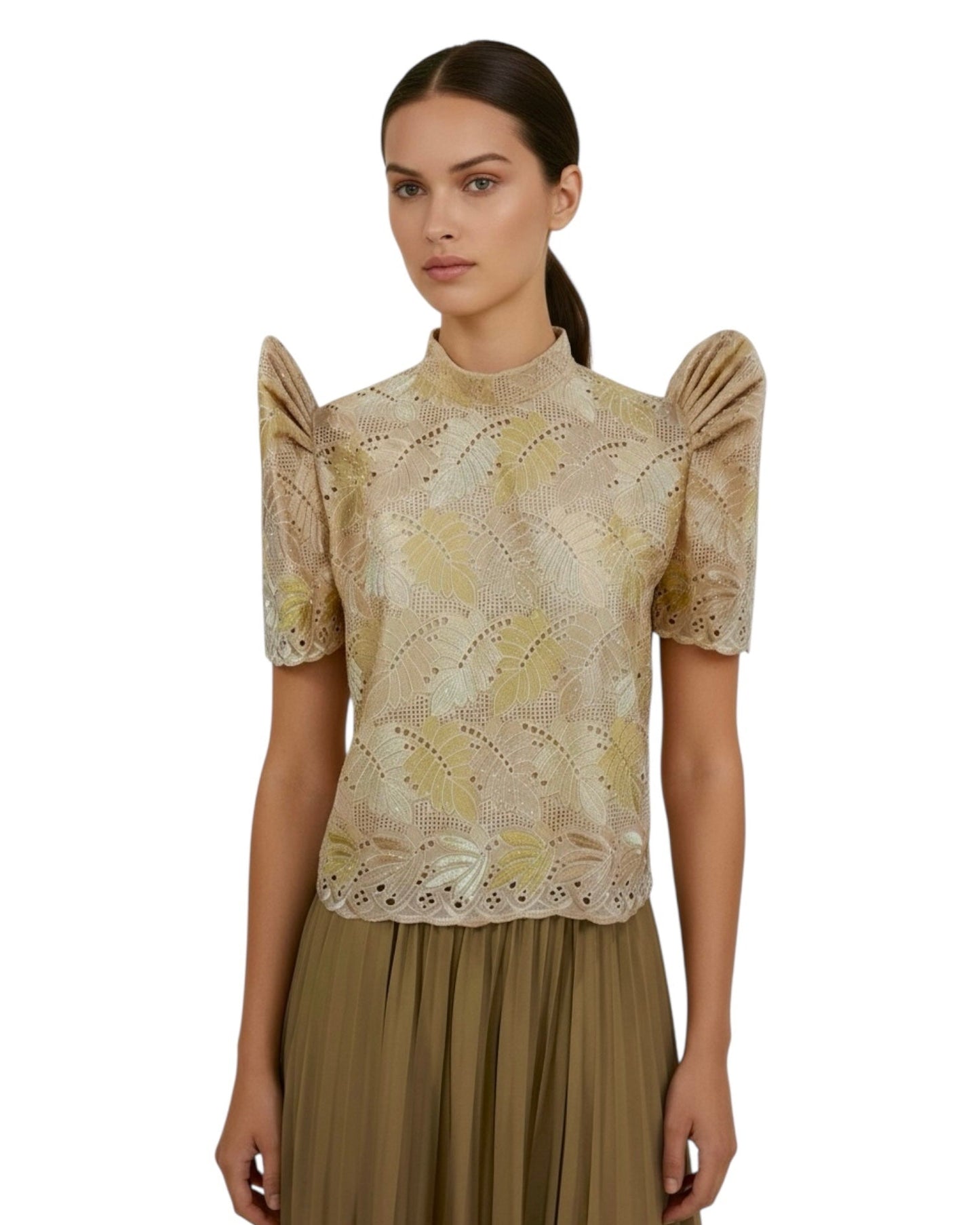 Stand Collar Terno Top