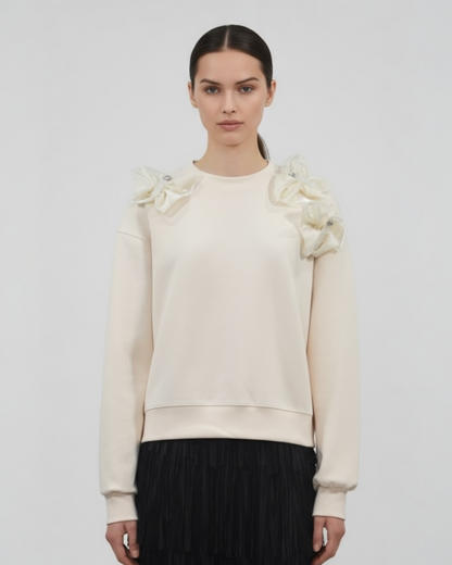 Sweatshirt with Flower