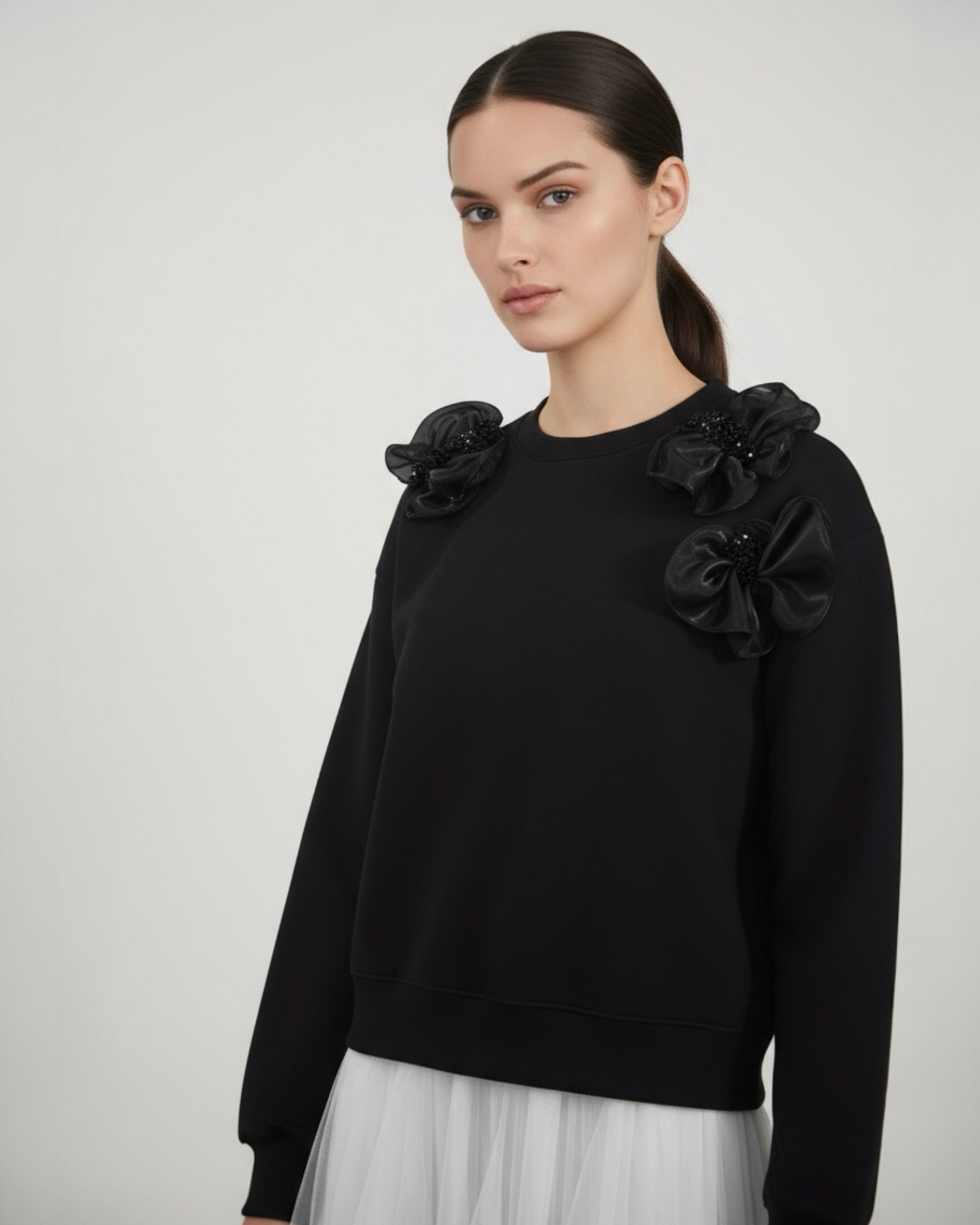 Sweatshirt with Flower