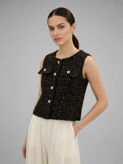 2 Pocket Cropped Vest