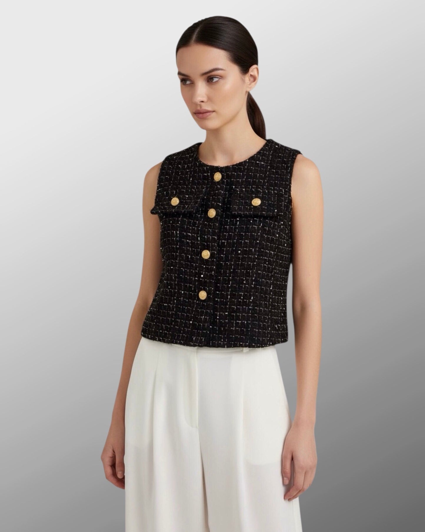 2 Pocket Cropped Vest