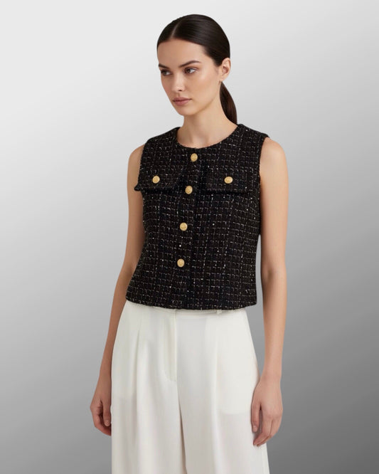 2 Pocket Cropped Vest