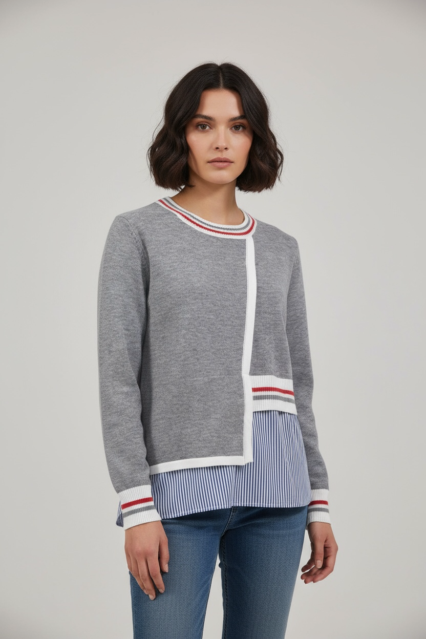 Stripe Rib Longsleeve Top