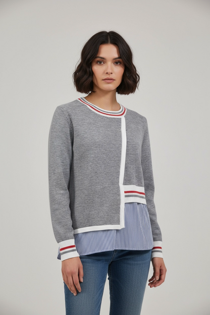 Stripe Rib Longsleeve Top