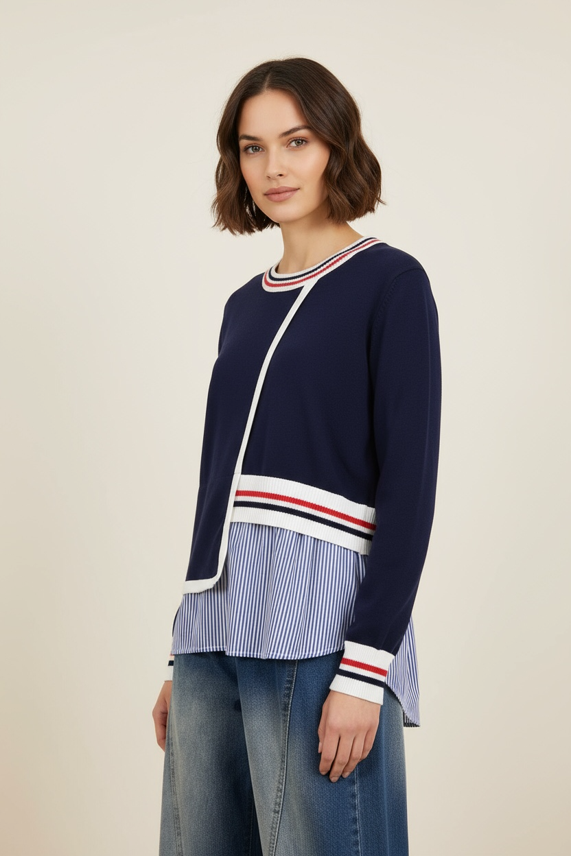 Stripe Rib Longsleeve Top
