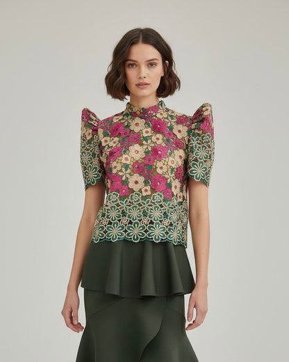 Stand Collar Terno Top