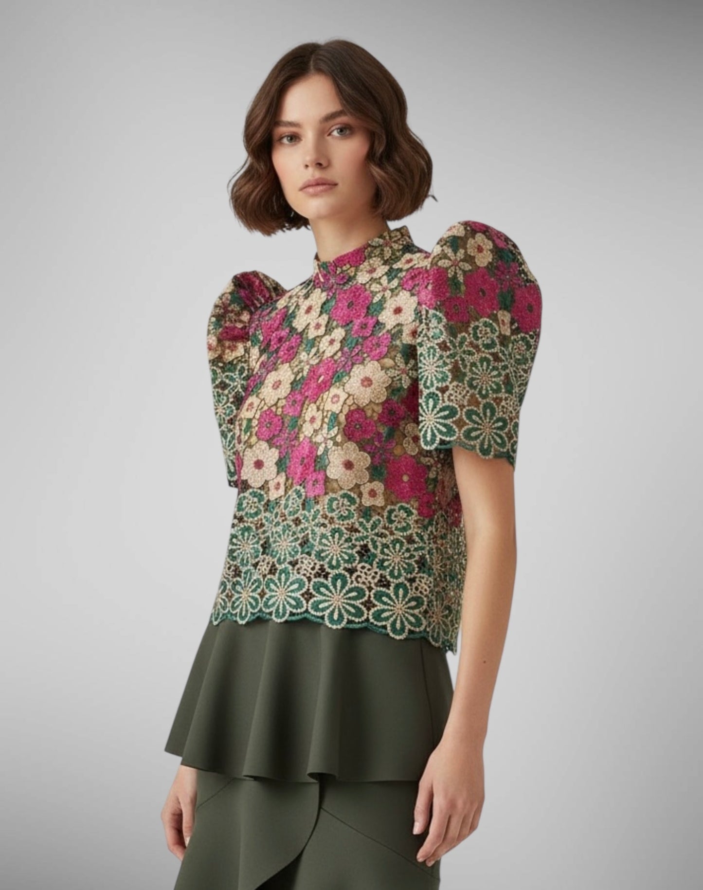 Stand Collar Terno Top