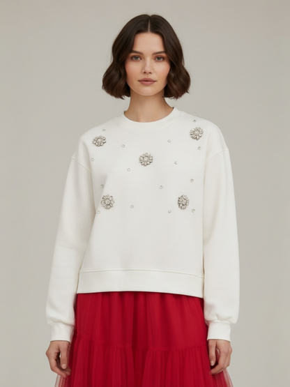 Sweatshirt with Flower