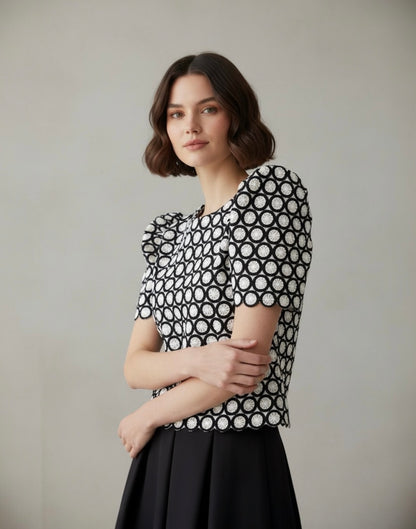 Polka Dot Roundneck Terno Top