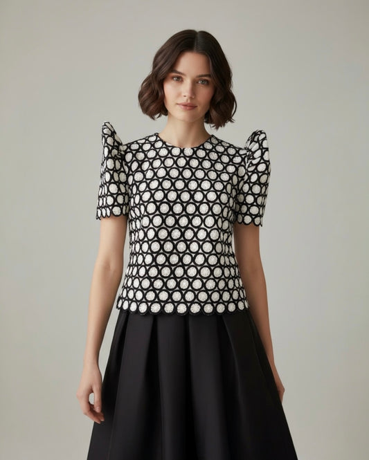 Polka Dot Roundneck Terno Top