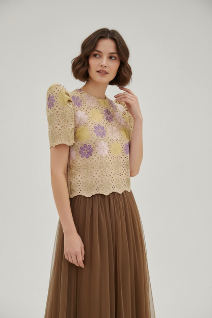 Purple Flower Terno Top