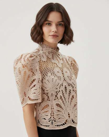 Puffsleeve Lace Top