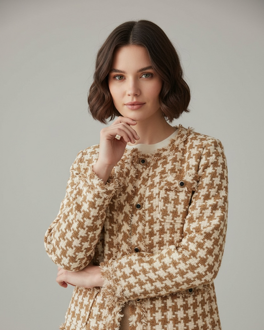 Long Houndstooth Jacket